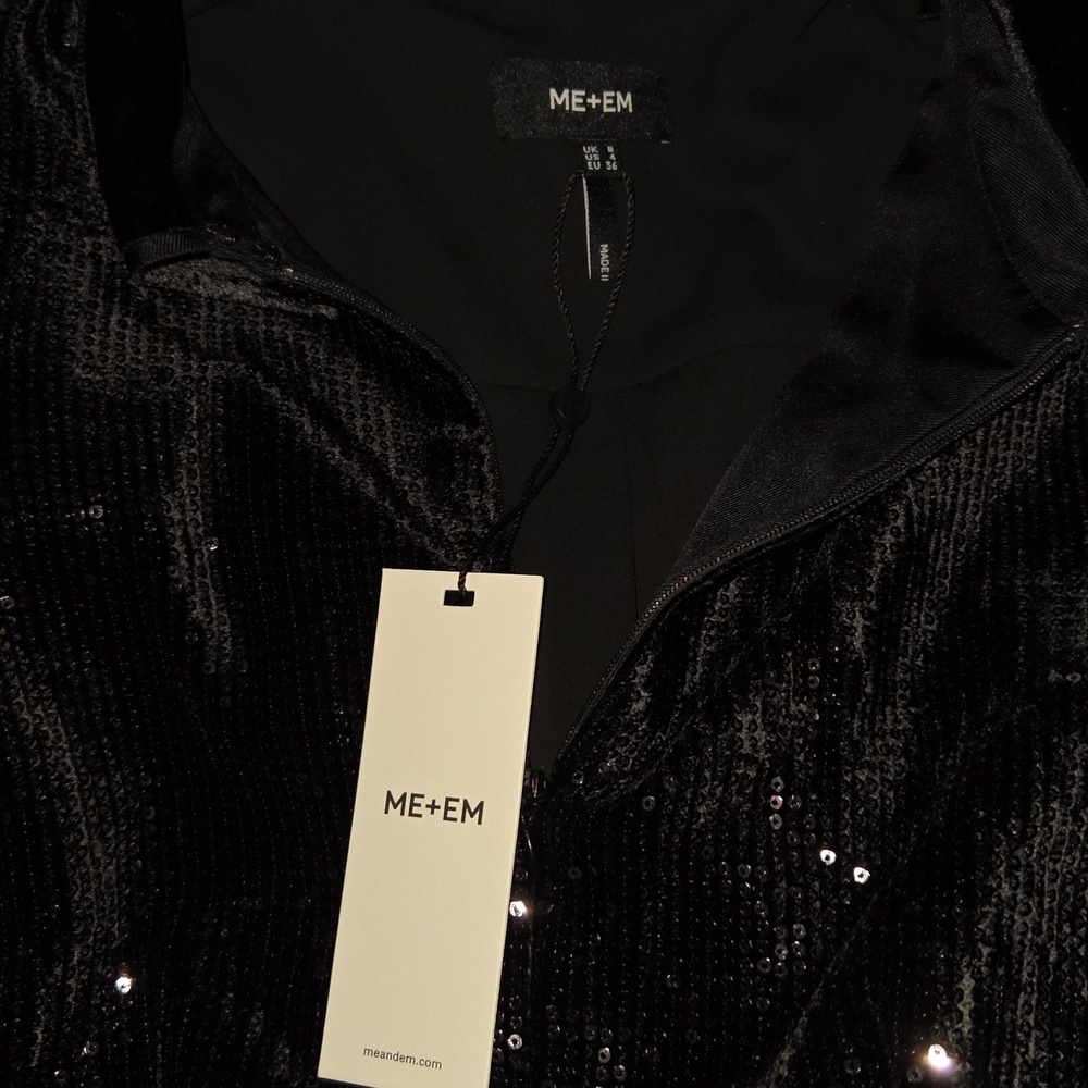 ME + EM NWTs Silk Blend Sequin Mini Dress - Picture 8 of 8